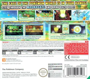 Pokemon Mystery Dungeon - Gates to Infinity (Europe) (En,Fr,De,Es,It) box cover back